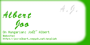 albert joo business card